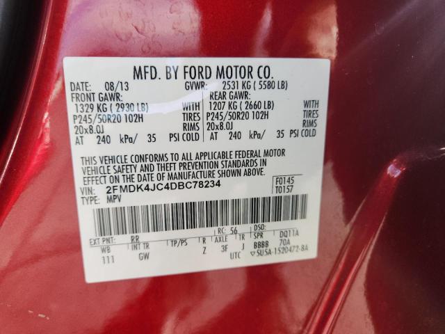 2013 FORD EDGE SEL - 2FMDK4JC4DBC78234