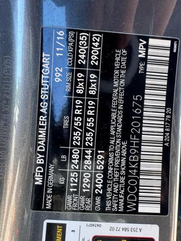 2017 MERCEDES-BENZ GLC COUPE WDC0J4KB9HF201675