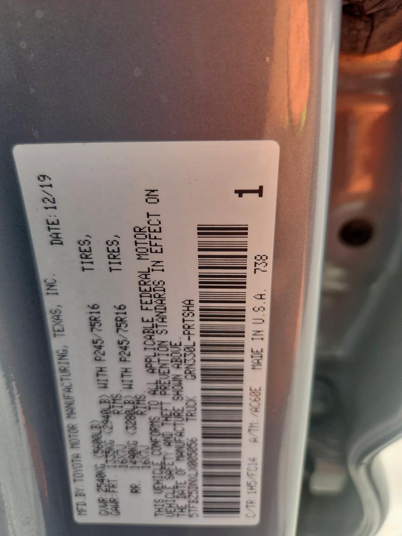 2020 TOYOTA TACOMA DOU 5TFBZ5DNXLX005056