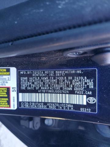 2018 TOYOTA CAMRY L #3303044606