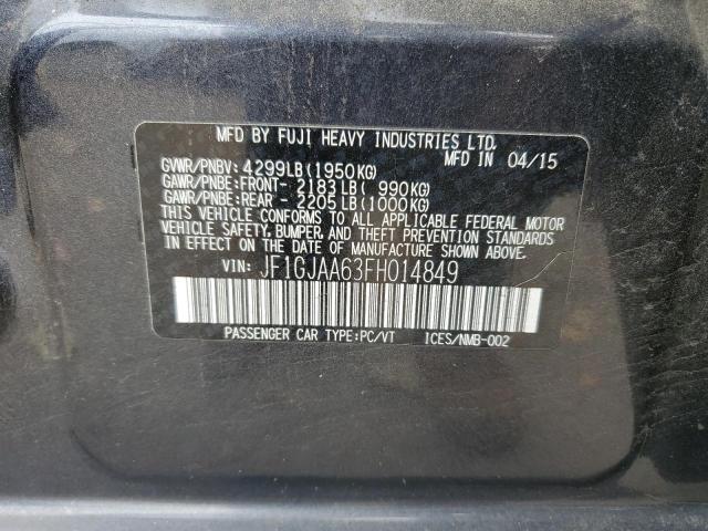 2015 SUBARU IMPREZA - JF1GJAA63FH014849