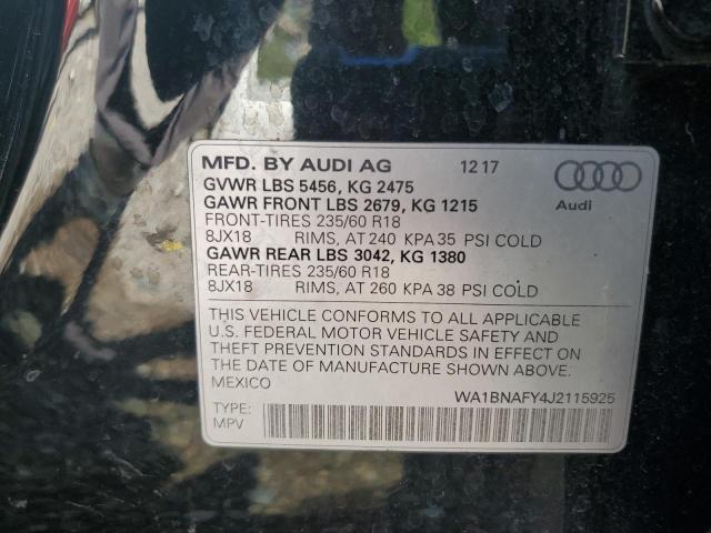 2018 AUDI Q5 PREMIUM WA1BNAFY4J2115925