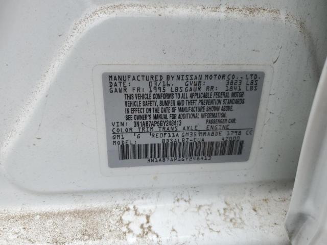 2016 NISSAN SENTRA S #3298036127