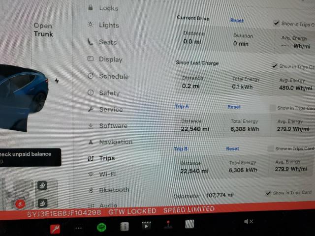 2018 TESLA MODEL 3 #3284114541