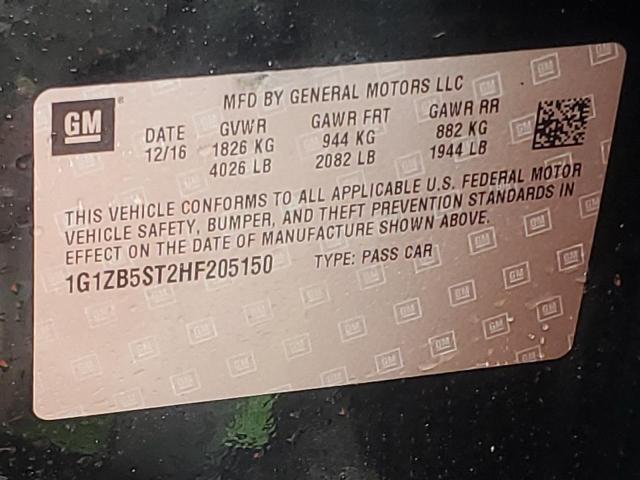 2017 CHEVROLET MALIBU LS - 1G1ZB5ST2HF205150