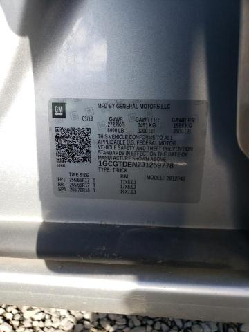 2018 CHEVROLET COLORADO Z 1GCGTDEN2J1259778