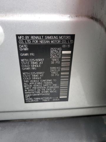 2015 NISSAN ROGUE S #3304591450