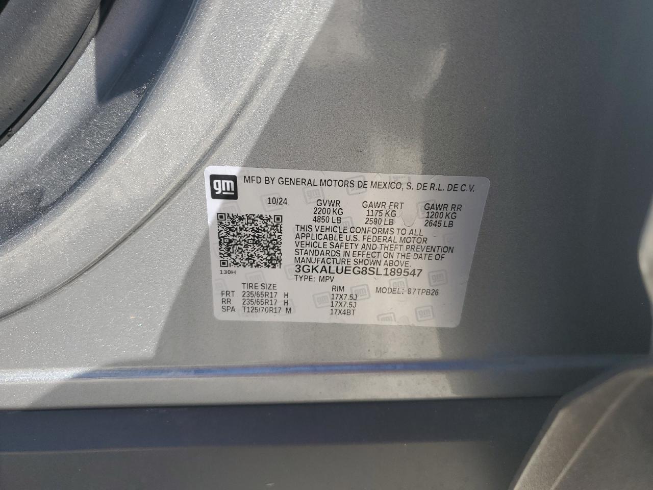 GMC TERRAIN ELEVATION