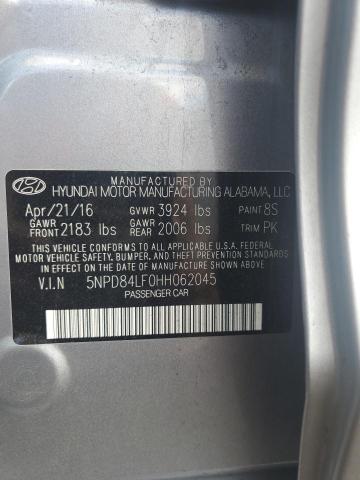 2017 HYUNDAI ELANTRA SE 5NPD84LF0HH062045