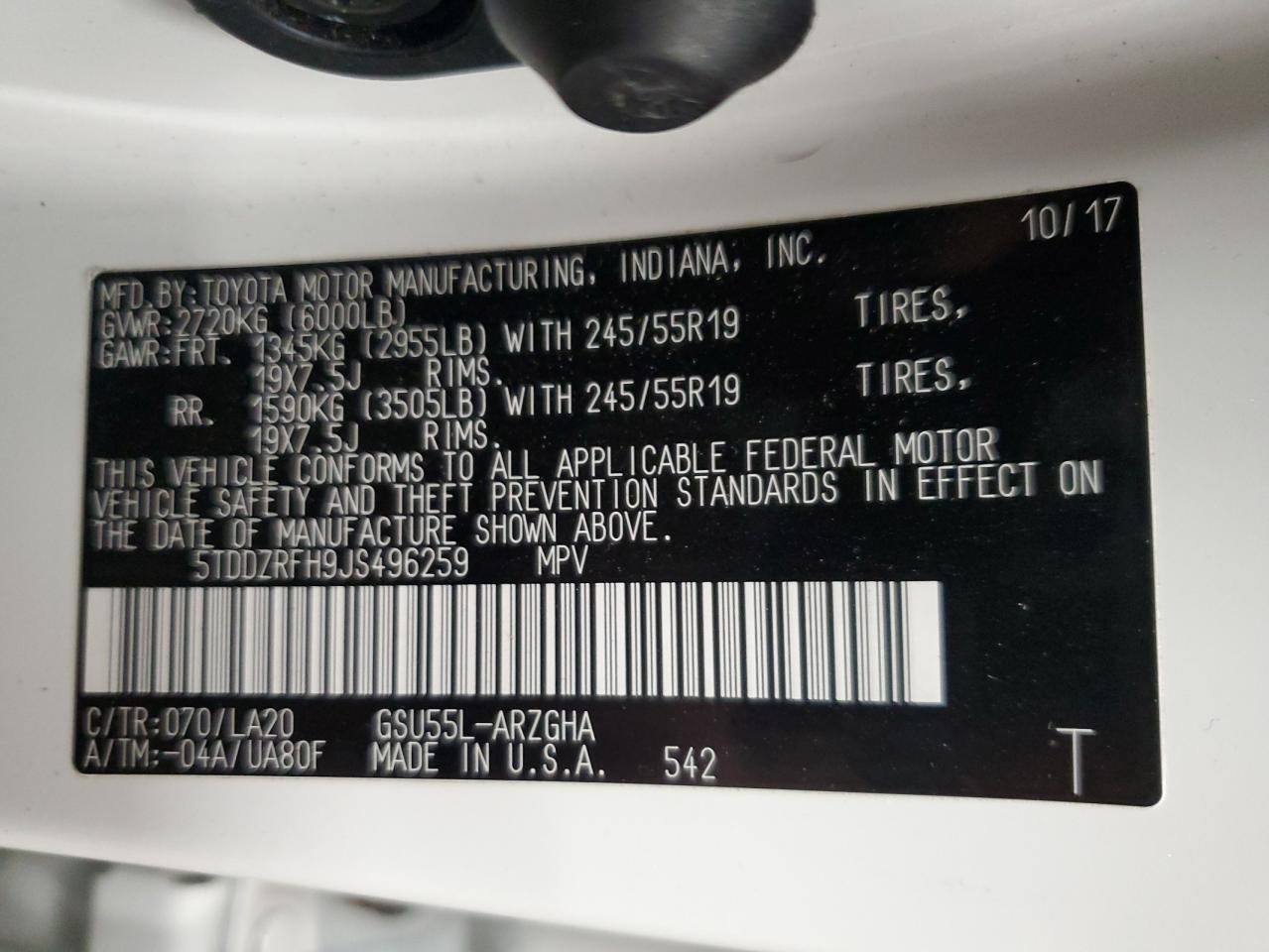 TOYOTA HIGHLANDER LIMITED