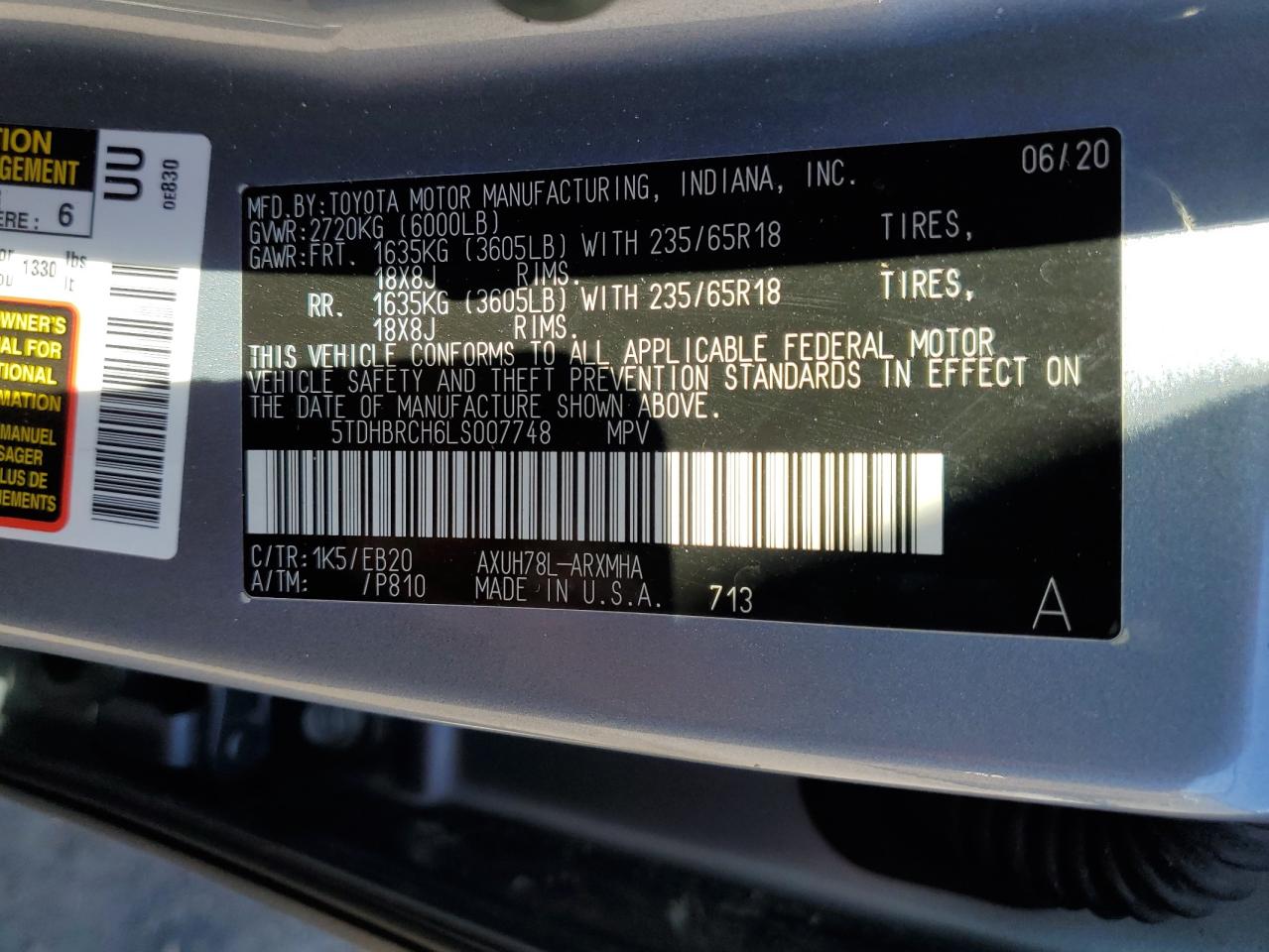 TOYOTA HIGHLANDER HYBRID XLE