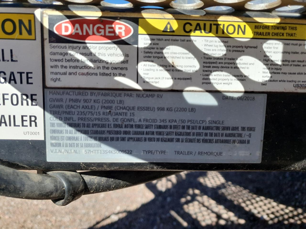 Lot #3296958819 2019 NUCAMP XL BOONDOC