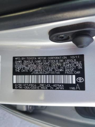 2011 TOYOTA COROLLA BA - JTDBU4EE2B9165166