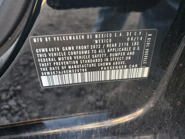 2014 VOLKSWAGEN JETTA BASE - 3VW2K7AJ6EM320766