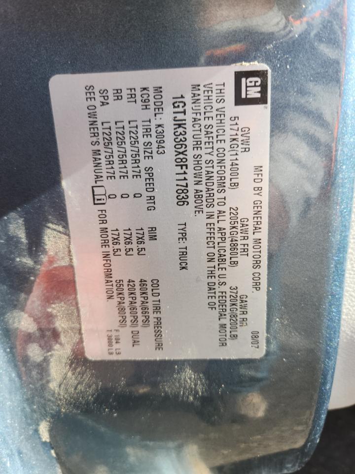 Lot #3275940788 2008 GMC SIERRA K35