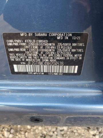 2022 SUBARU CROSSTREK LIMITED JF2GTHMC4NH204576