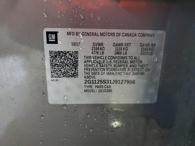 2018 CHEVROLET IMPALA PRE #3296293451