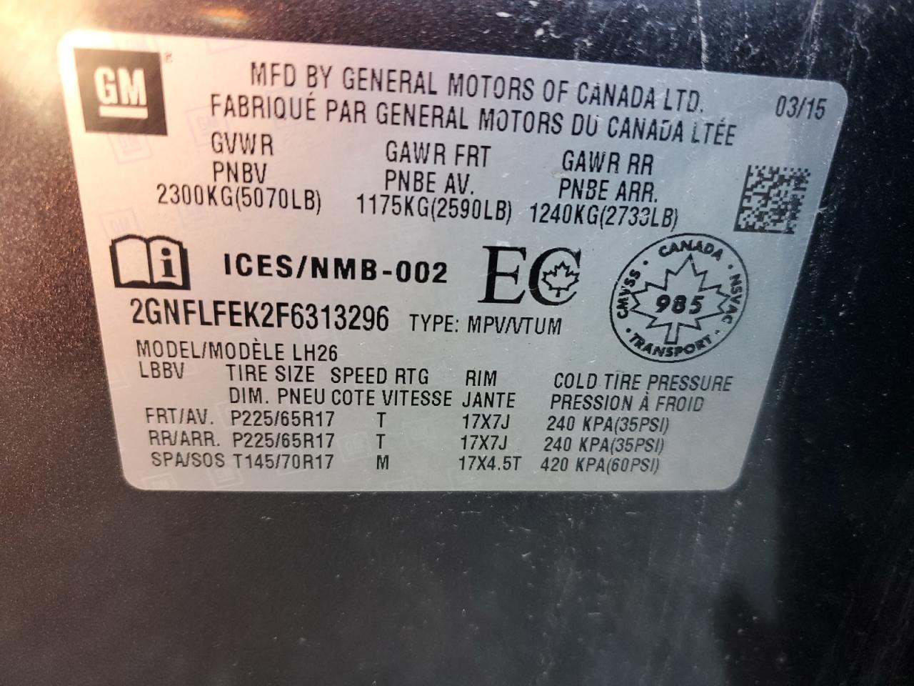 CHEVROLET EQUINOX LT