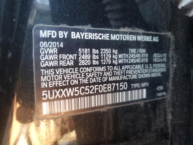 2015 BMW X4 XDRIVE3 5UXXW5C52F0E87150