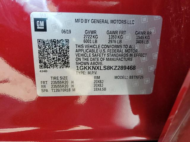 2019 GMC ACADIA DEN 1GKKNXLS8KZ289468