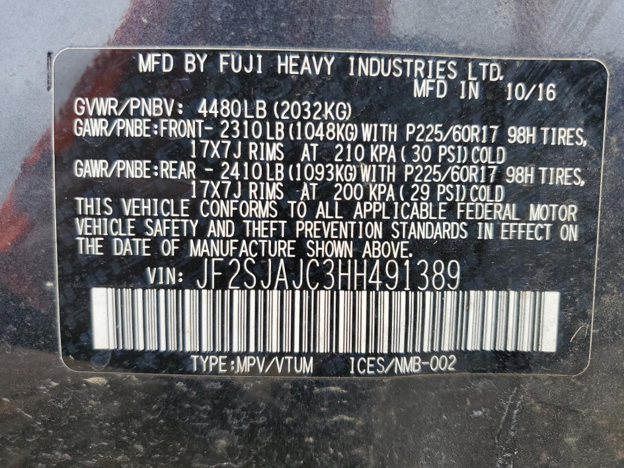 SUBARU FORESTER 2.5I LIMITED