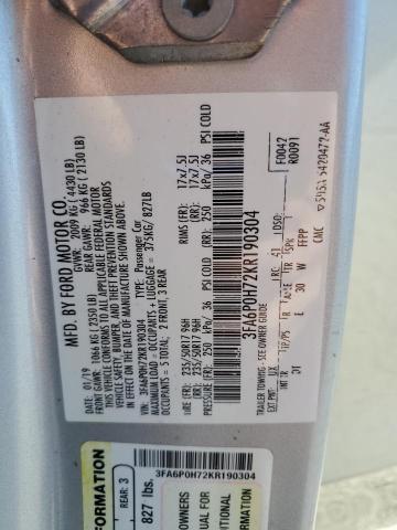 2019 FORD FUSION SE - 3FA6P0H72KR190304