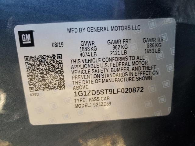 2020 CHEVROLET MALIBU LT - 1G1ZD5ST9LF020872