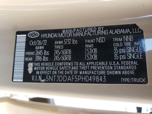 2023 HYUNDAI SANTA CRUZ 5NTJDDAF5PH049843