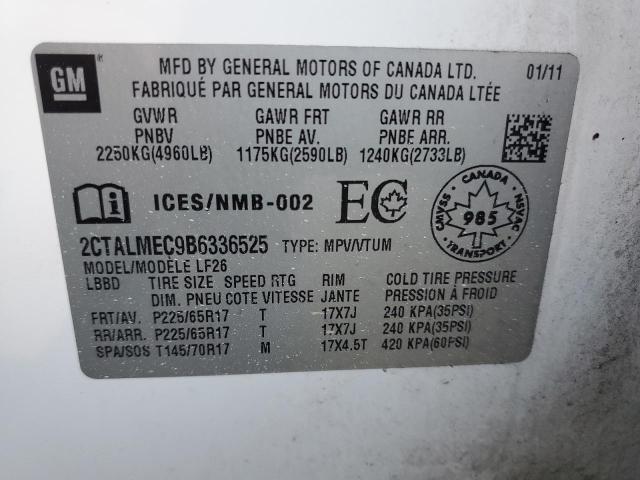 2011 GMC TERRAIN SL - 2CTALMEC9B6336525