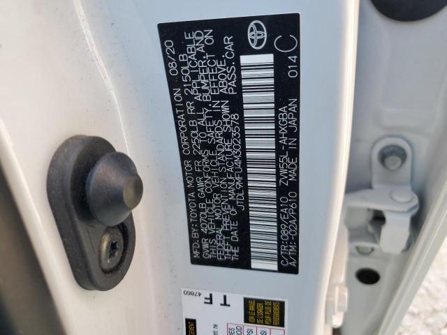 2021 TOYOTA PRIUS LE JTDL9MFU4M3023578