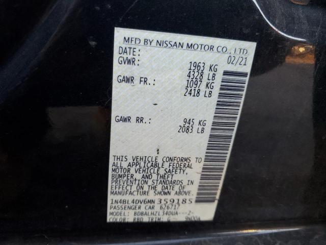 2021 NISSAN ALTIMA SV - 1N4BL4DV6MN359185