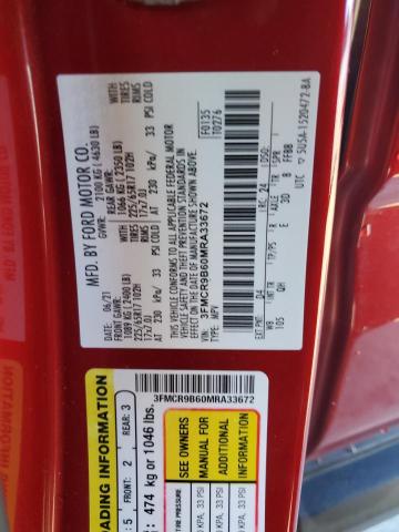 2021 FORD BRONCO SPO 3FMCR9B60MRA33672