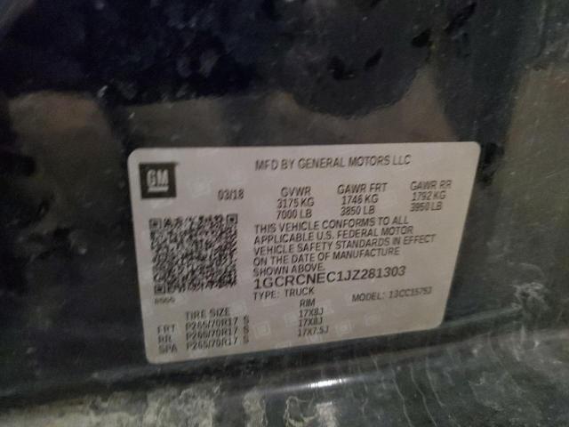 2018 CHEVROLET SILVERADO C1500 1GCRCNEC1JZ281303