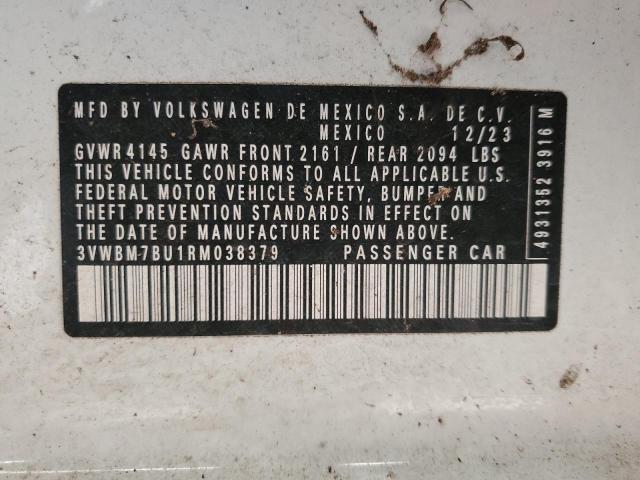 2024 VOLKSWAGEN JETTA SPOR 3VWBM7BU1RM038379