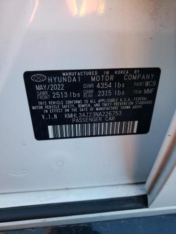 2022 HYUNDAI SONATA LIM KMHL34J23NA226753