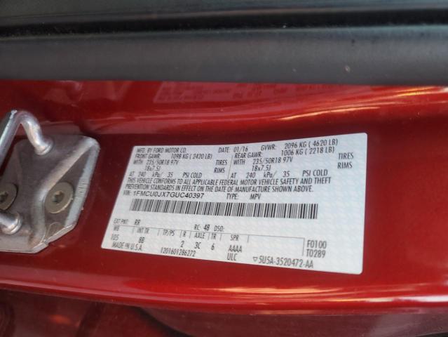 2016 FORD ESCAPE TIT - 1FMCU0JX7GUC40397