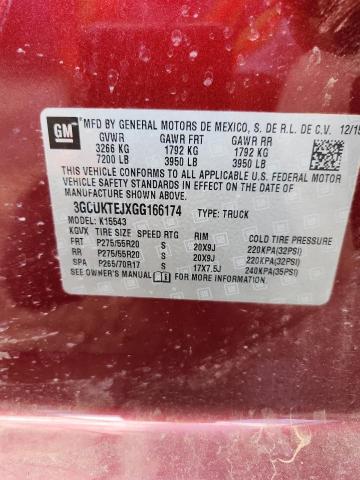 2016 CHEVROLET SILVERADO 3GCUKTEJXGG166174