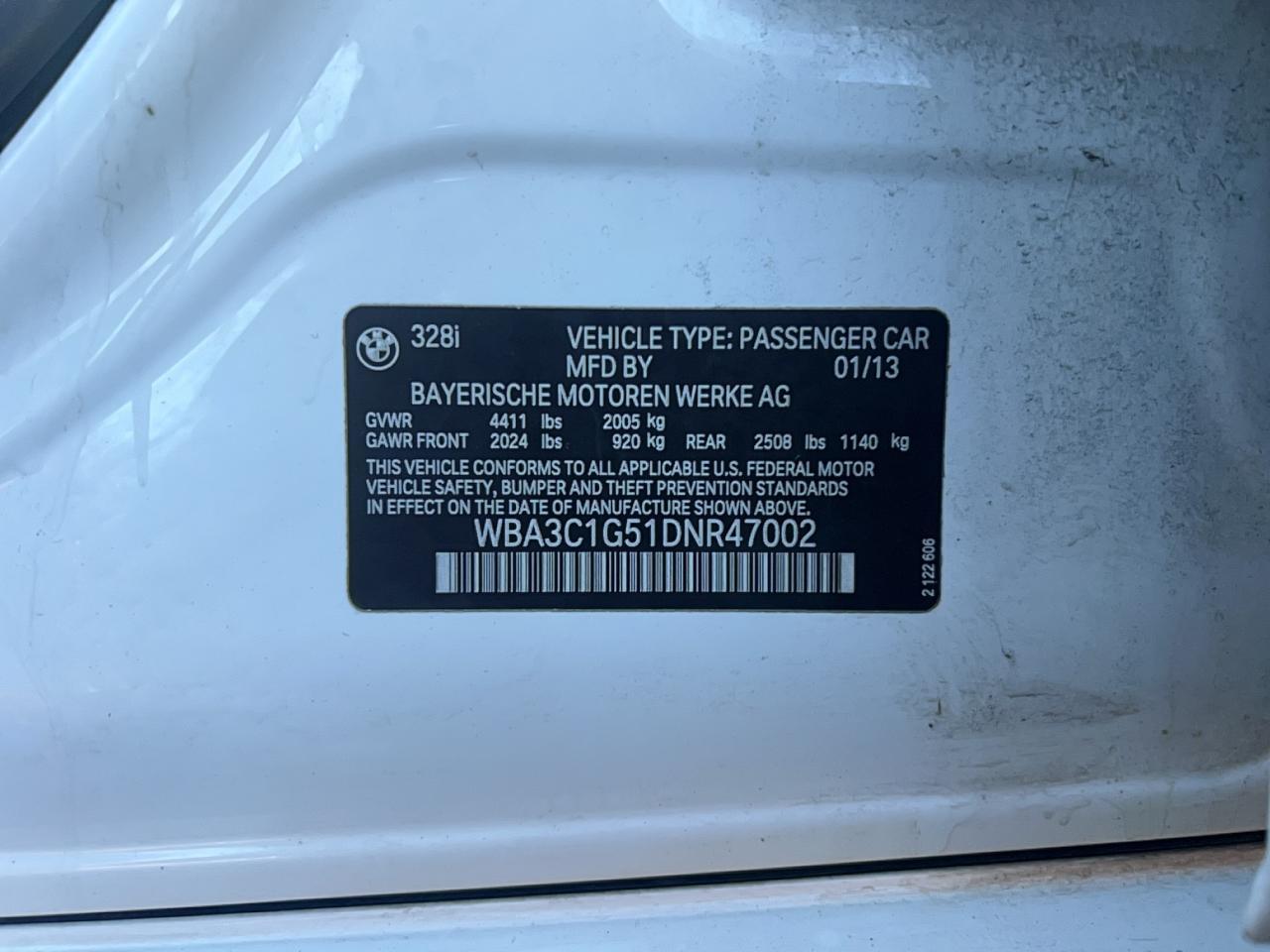 BMW 3 SERIES I SULEV