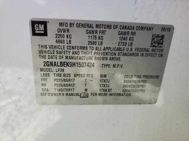 2017 CHEVROLET EQUINOX LS - 2GNALBEK9H1507424