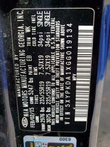 2016 KIA SORENTO SX #3282390306