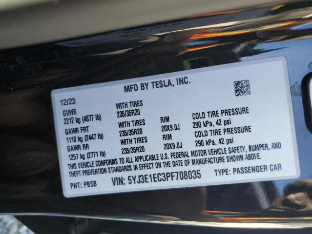 2023 TESLA MODEL 3 - 5YJ3E1EC3PF708035
