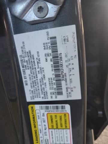 2019 FORD FUSION SEL - 3FA6P0CD1KR150616