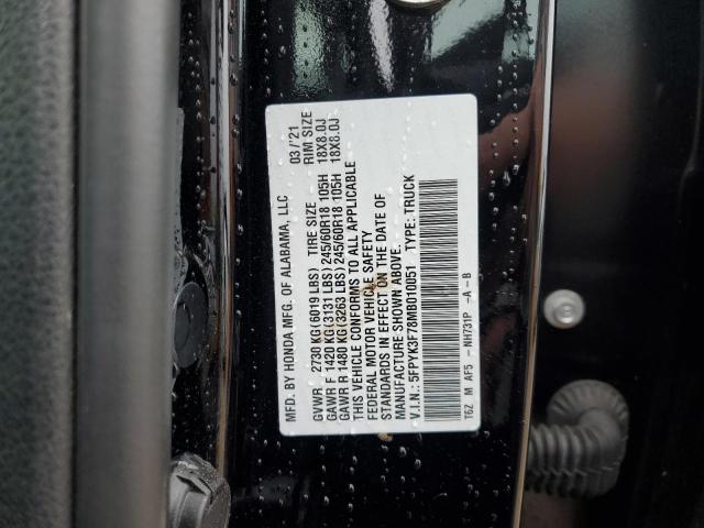 2021 HONDA RIDGELINE #3280450172