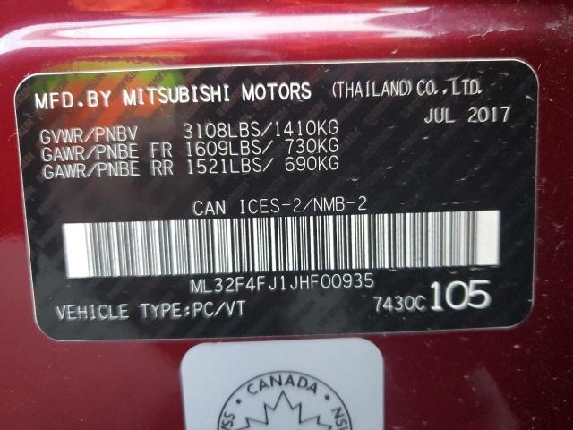 2018 MITSUBISHI MIRAGE G4 - ML32F4FJ1JHF00935