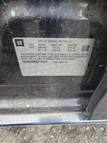 2016 CHEV CRUZE LIMITED LT - 1G1PE5SB5G7196507