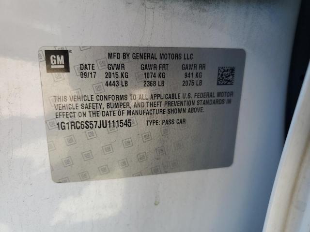 2018 CHEVROLET VOLT LT - 1G1RC6S57JU111545