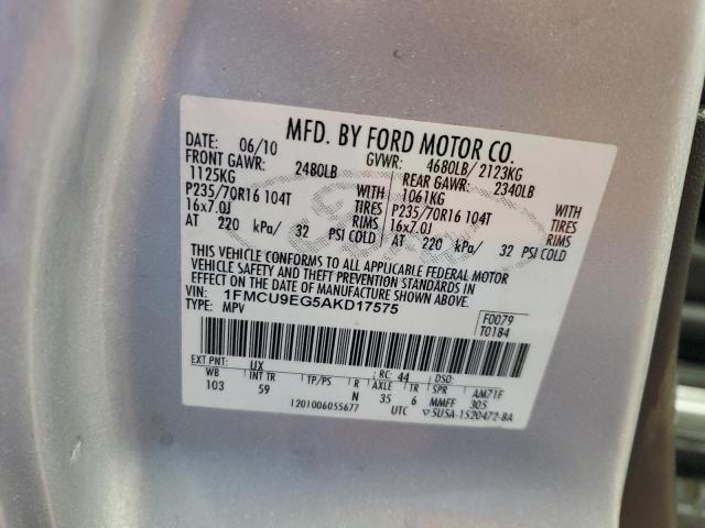 2010 FORD ESCAPE LIM - 1FMCU9EG5AKD17575