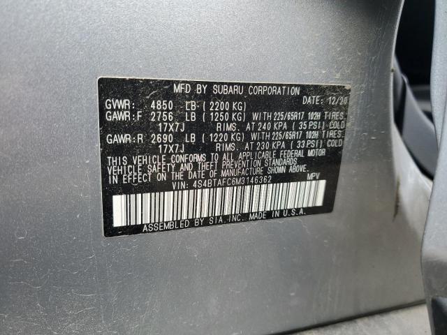 2021 SUBARU OUTBACK PR #3282472589