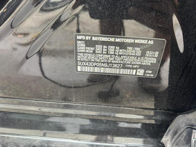 2022 BMW X3 SDRIVE3 5UX43DP05N9J13627