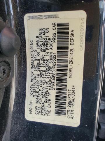 2012 TOYOTA COROLLA BA - 5YFBU4EE3CP025221